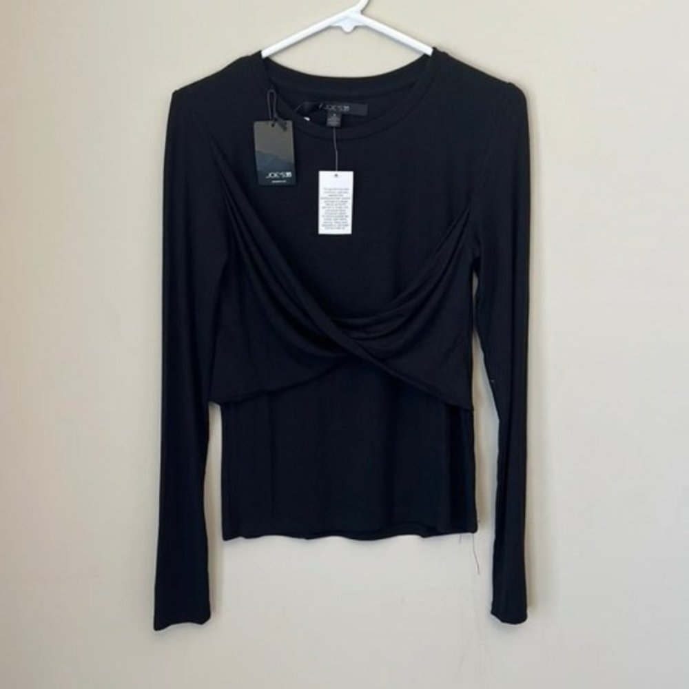 Joes Anthropologie Black Long Sleeves Top Size M